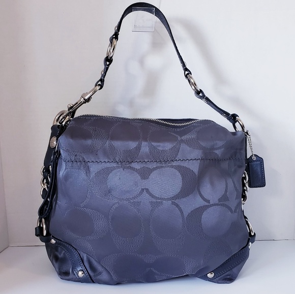 Coach Handbags - COACH F15483 Silver Steel Carly Lurex Hobo Bag